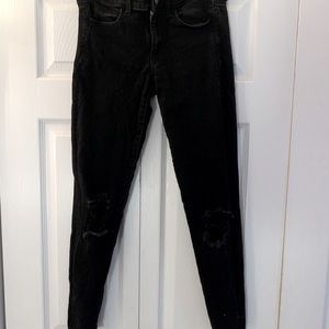AEO black ripped jeans